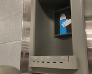 An attachment to existing water fountains makes it easier to fill water bottles. These are  expected to continue reaching the rest of the school. 