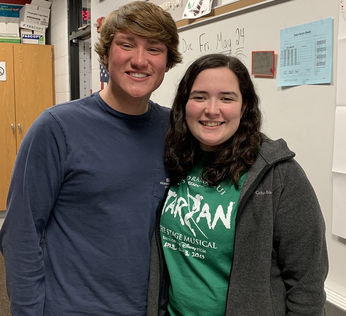 Pictured above are the junior class representative, Parker Marshall, and Katlyne Fye, the senior class representative.