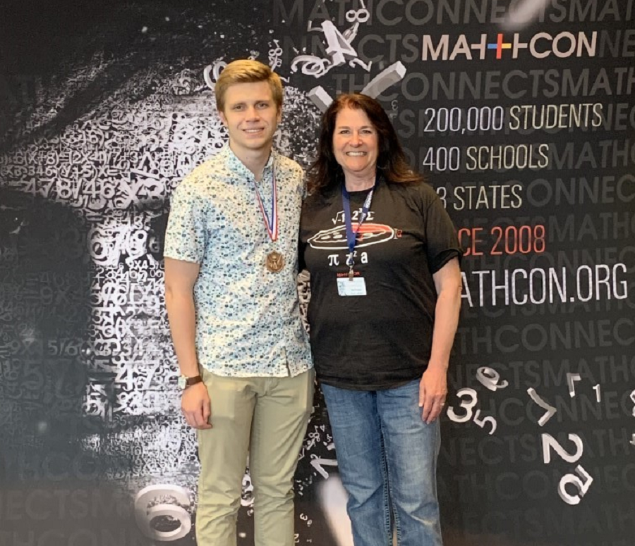 Elliot Thorp and Mrs. Bookhamer at MathCon in Chicago, Illinois. 