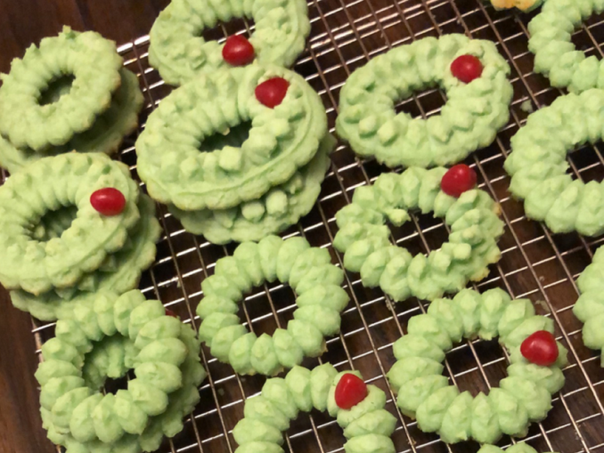 Enjoy these delicious Cream Cheese Wreath Cookies