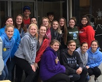 These art students painted storefronts with holiday cheer in downtown Clearfield.