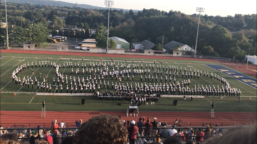 Clearfield Area Junior Senior high school band members go to the collegiate band show