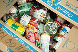 Food donations collected during the food drive.