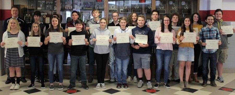 January Students of the Month honored