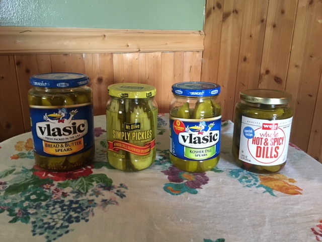 Final Ranking: Bread and Butter, Simply Pickles, Dill Spears, and Hot and Spicy Dills. 