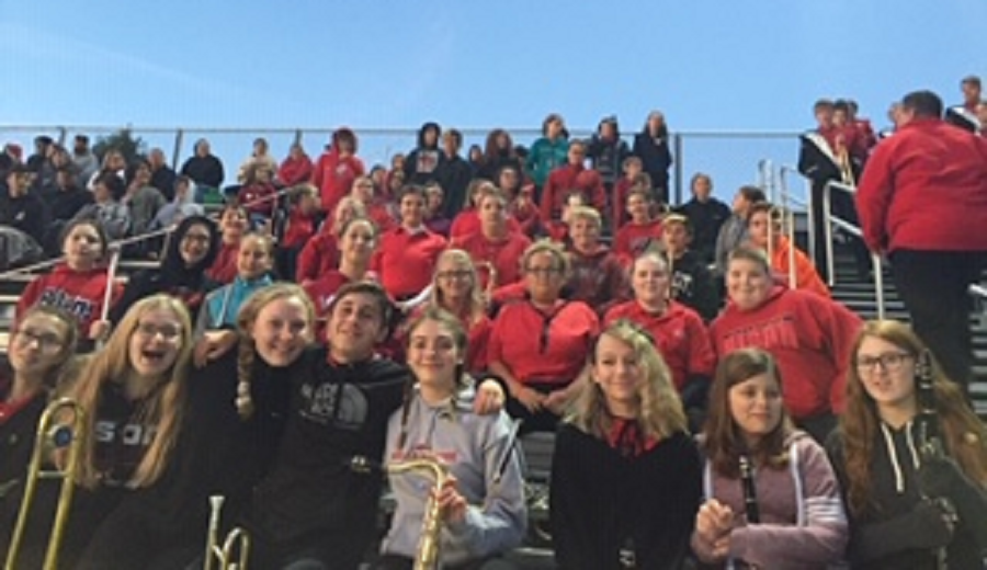 Jr. HIgh Band in the stands