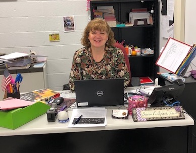  Dr. Spaid in her new office. 