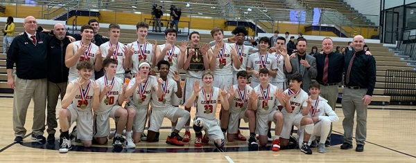 Clearfield Boys' Basketball at district game.