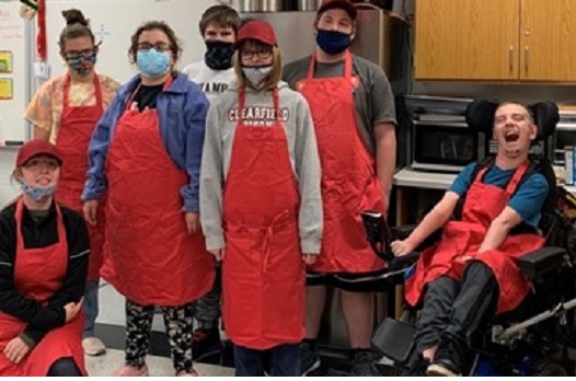 From left, are: Shaylee Sharp, Hailey Feather, Scarlett LeBeau, Thomas Sipe, Kirsten English, Dominick Cowfer, and Aaron Dickson