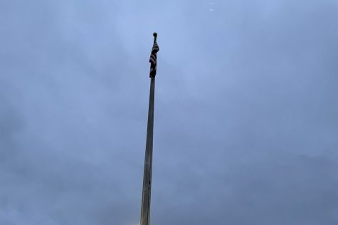 Flag pole outside of the school