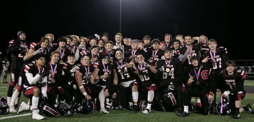 Clearfield+Bison+football+team+after+becoming+the+AAA+District+IX+champions.+Picture+taken+by+RJ+Myers