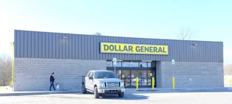Out front of Clearfields newest Dollar General