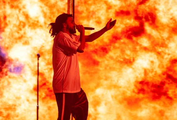 J. Cole performing KOD on tour